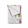 thumbnail image 2 of Floral Soft Flannel Fleece Blanket, Flower Background with Florets Blooms Bouquet Romance Bridal Watercolor Art, Cozy Plush for Indoor and Outdoor Use, 60" x 80", Fuchsia Green Blue, by Ambesonne, 2 of 6