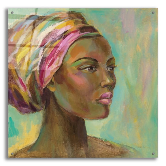 Epic Art 'African Woman I' by Silvia Vassileva, Acrylic Glass Wall Art, 36"x36"