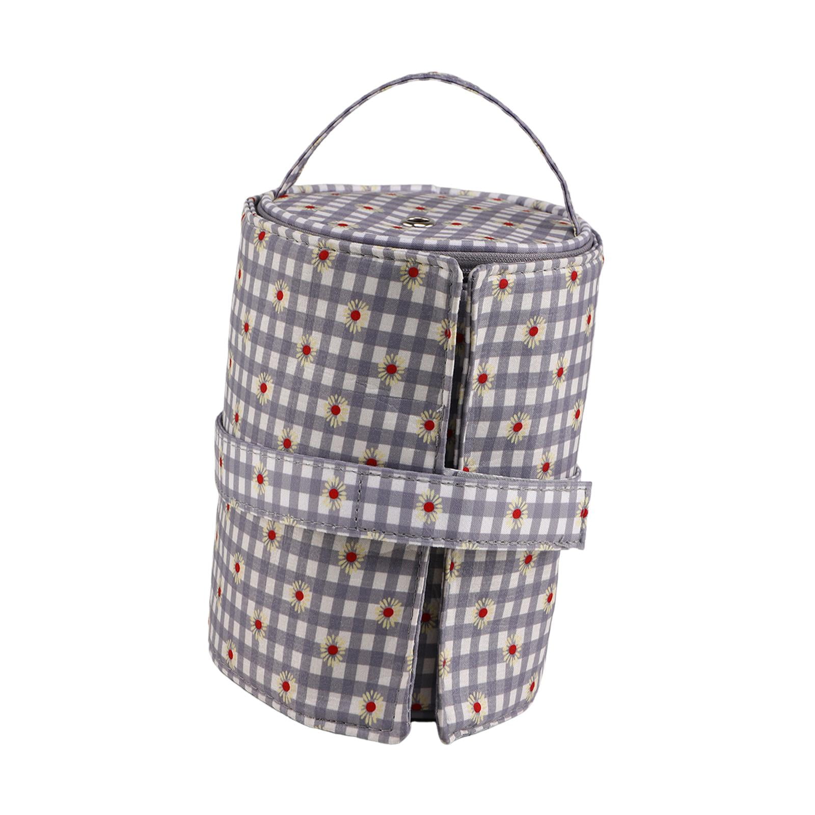 Yarn Storage Tote,Yarn Storage Tote Bag Knitting Crochet Organizer,Detachable Yarn Dispenser Thread Holder case Tote,Portable Storage Bag Yarns Projects Carrying Case,Knitting Crochet Gray