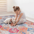thumbnail image 2 of Oufan Floral Medallion Area Rug, Washable Boho Print Indoor Accent Carpet, Vintage Area Rugs, Low Pile Carpet, Non Slip Floral Area Rug, 3' x 5', 2 of 6