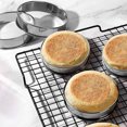 thumbnail image 2 of 8Pcs Nonstick Muffin Rings Stainless Steel Double Rolled Tart Rings Round Pastry Waffle Rings Mold for Home Kitchen Restaurant, 2 of 7