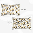 thumbnail image 2 of Pofeuu Penguin With Flowers Print Polyester Microfiber Plush Pillowcases, Super Soft and Cozy Pillow Case Covers with Envelop Closure（Pillow core not included）-16"x24", 2 of 6