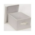 Household Essentials Large Canvas Storage Box with Lid