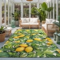 thumbnail image 2 of Area Rugs 3'x5', Summer Lemon Carpet Runner Indoor Outdoor Rugs Home Decor Aesthetic, Watercolor Yellow Fruits Green Leaves Non Slip Mats Washable Accent Rug for Living Room Bedroom, 2 of 8
