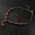 thumbnail image 2 of 1 Set Roses Flowers Necklace​ and Earrings Set Women Wedding Party Jewelry, 2 of 6