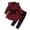 A-Red61, variant on Bobifish Toddler Girls Outfit Sets Plaid Long Sleeve Ruffle Button Down Tie Top Pants 2 Piece Daily Wear Children Girls Sets