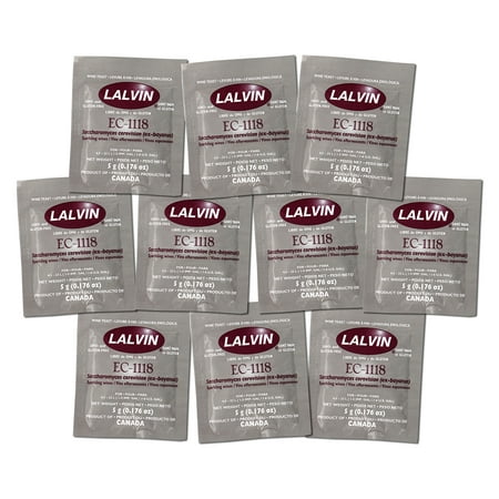 Lalvin EC-1118 Wine Yeast 5g – Pack of 10 (Copy-Walmart) Lalvin EC-1118 Wine Yeast 5g – Pack of 10 (Copy-Walmart)