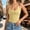 Yellow, variant on Womens Summer Tops Backless Tie Neck Double Lined Basic Halter Tops for Women Black L