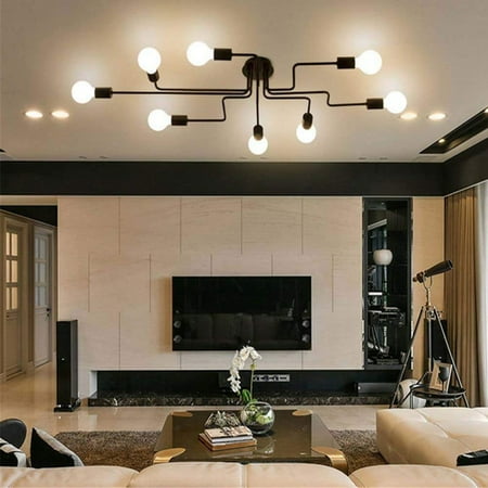 Industrial Vintage Lighting Sun Run Creative Retro 8 Light Fixture Industrial Vintage Lighting Sun Run Creative Retro 8 Light Fixture Chandeliers Metal Semi