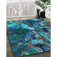thumbnail image 2 of Ahgly Company Indoor Square Patterned Blue Jay Blue Area Rugs, 7' Square, 2 of 6