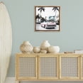 thumbnail image 3 of Stupell Industries Tropical Cruise Antique Car Transportation Painting Brown Floater Framed Canvas Art Print Wall Art, 25 x 25, 3 of 10