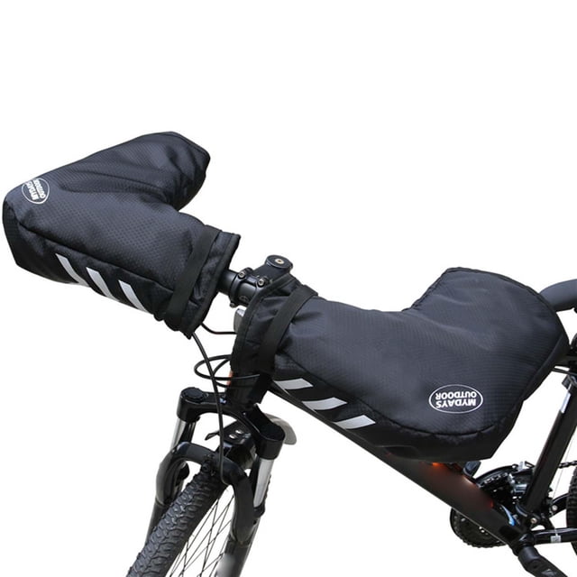 Bike Handlebar Mittens, Oxford Cloth Mitts with Reflective Bar Gloves for Riding
