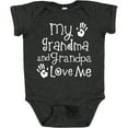 thumbnail image 3 of Inktastic Grandma Grandpa Love Me Girls Boys or Girls Baby Bodysuit, 3 of 5