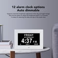 thumbnail image 3 of Reloj de Calendario Digital de 7 Pulgadas 12 Opciones de Alarma Pantalla Regulable Automáticamente Fecha de Reloj Digital Grande y Día de la Semana para Personas Mayores, 3 of 8