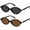 Black+Tortoise/Gray-Brown lens, variant on Retro Oval Sunglasses for Women, Trendy UV400 Protection