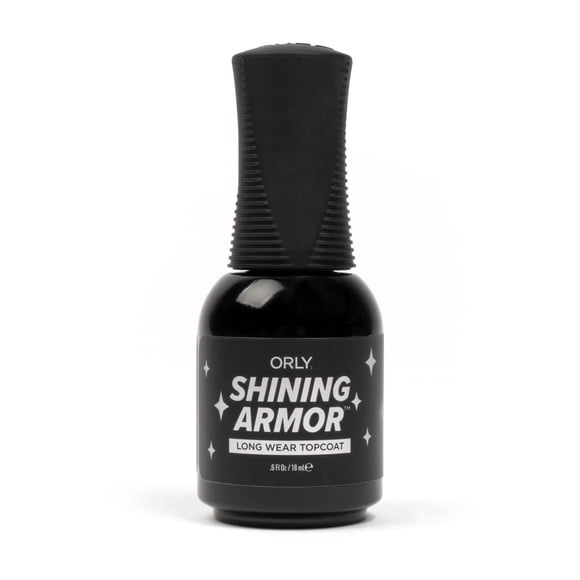 Capa de acabado Orly Shining Armor Longwear de secado rápido, 18 ml