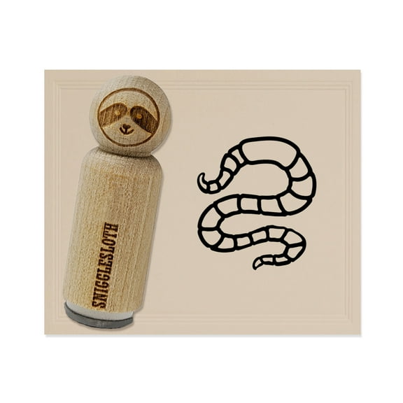 Wiggling Worm Earthworm Rubber Stamp for Scrapbooking Crafting Stamping - Mini 1/2 Inch