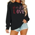 thumbnail image 2 of Craaazy Women's Long Sleeve Casual Valentine Clothes Round Neck Blouse Funny Love Heart Printed Tops Gifts, 2 of 6