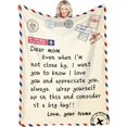 thumbnail image 1 of LHSHID Custom Blanket for Mom Personalized to My Mom from Daughter Son Letter Throw Blanket for Couch Bed Sofa Mothers Day Birthday Gifts 40"x50", 1 of 6