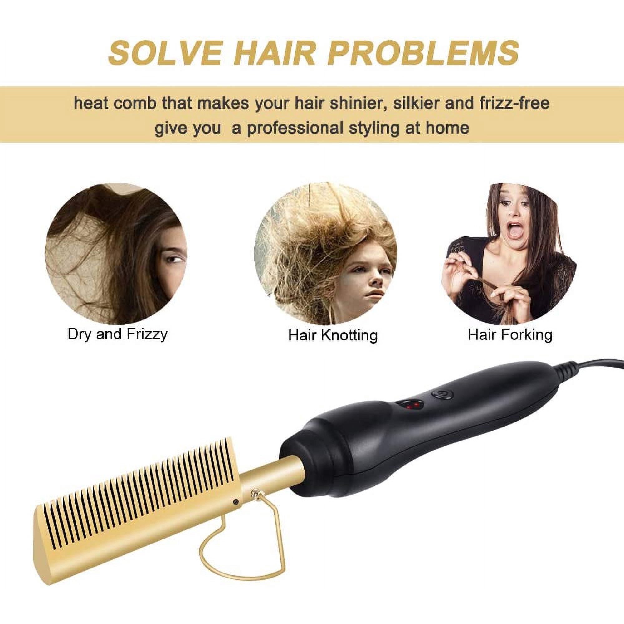 Brosse Lisseuse Chauffante - Peigne Lissant à Chaud Pour Coiffure, Lissage Des Cheveux, Neuf Sous Blister
