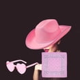 thumbnail image 1 of Sombrero de Gorra Fernando Sombrero de Vaquero Occidental Disfraces Fiesta Juegos de Rol Al Aire Libre Rosa, 1 of 8