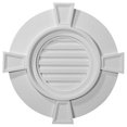 thumbnail image 1 of Ekena Millwork GVRO24TFK 24 Po. L x 24 Po. H x 2.25 Po. P Architectural Accents - Évent Rond avec Keystones - Fonctionnel, 1 of 1