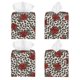 thumbnail image 2 of Balery Leopard Print Rose Porta Pañuelos de Cuero con Estampado – Funda Moderna Cuadrada para Caja de Pañuelos, Dispensador 5x5x5'', 2 of 7