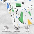 thumbnail image 5 of Yayeee 100% Cotton Hand Towels for Bathroom 16" x 28" Kitchen Towel, Blue Simple Shapes, 5 of 7