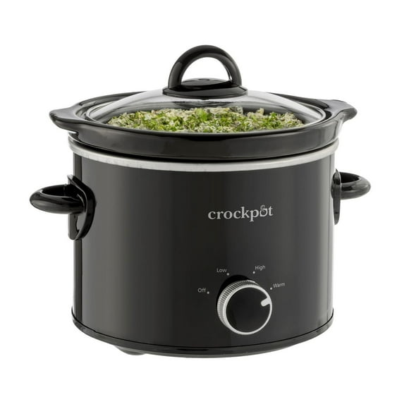 Crockpot 2-Quart Classic Slow Cooker, Small Slow Cooker, Black, 2-Quart, Black