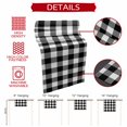 thumbnail image 5 of Black White Plaid Table Runner 108 Inches Long,Gradient Geometric Buffalo Checkered Cotton Linen Table Runners Dresser Scarves,Decorative Tabletop Scarf Furniture Cover for Home Dinner Party 13"x108", 5 of 8