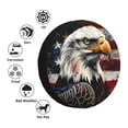 thumbnail image 4 of Salouo Retro American Eagle A Print Spare Tire Cover 14-17 inch Spare Tire Protector Universal Tough Tire Wheel Cover for Trailer SUV and Truck-16 inch, 4 of 6
