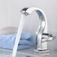 thumbnail image 2 of Phenofice 1Set Basin Tap Stainless Steel Single Lever Design Vertical Type Water Control, 2 of 8
