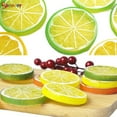 thumbnail image 6 of Spencer 10Pcs Simulation Lemon Slice Plastic Fake Artificial Fruit Lifelike Model for Home Party Decoration "Yellow", 6 of 8