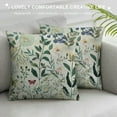 thumbnail image 3 of Creowell Spring Floral Pillow Covers Sage Green Herb Wildflower Botanical Plant Throw Pillow Cover Spring Decor Pillowcase Vintage Farmhouse  Cushion Cover for Home Sofa, 3 of 5