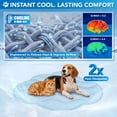 thumbnail image 2 of PetAmi Dog Cooling Mat, Cloud Shape, Pet Pad with Cooling Nylon & Soft Fleece, Q-Max > 0.4 Reversible All Season Blanket for Dogs & Cats, Medium 38x48 In, Light Blue, 2 of 8