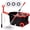 Black/Red, variant on Spin Mop and Bucket with Wringer Set, 3 Washable Microfiber Pads Included for Floor Cleaning, Adjustable Stainless Steel Handle, Easy Moving with Wheels, Blue