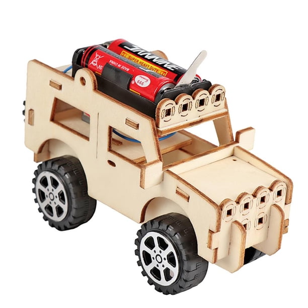 DIY Kits de modelo de jeep eléctrico Niños Estudiante Experimento científico Vehículo de juguete Hugtrwg Para estrenar