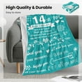 thumbnail image 3 of Gifts for 14 Year Old Girls/Boys Blanket 60"x50", Sweet 14th Birthday Gifts for Girls Blankets, Best 14 Year-Old-Girl Gift Ideas for Birthday, Happy 14th Birthday Decorations for Girls, 3 of 6