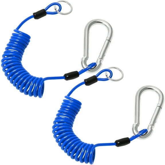 2PC 6Ft Blue Trailer Breakaway Cable RV Brake Away Emergency Brake Cable