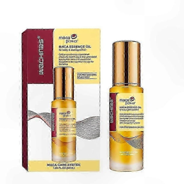Moisturizing Hair Repair Serum with Collagen and Maca, Lightweight Argan Oil Formula for Dry and Damaged Hair, Cold Pressed Weightless Solution