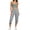 Gray, variant on Womens Straight Leg Capri Cargo Pants High Waisted Button Closure Cropped Trousers with Pockets Casual Work Hiking Pants Dark Gray
