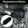 thumbnail image 3 of Unique Bargains 2 Pcs Universal Rubber Rack And Pinion Steering Boot Pinion Boot Gaiter Kit Black, 3 of 6