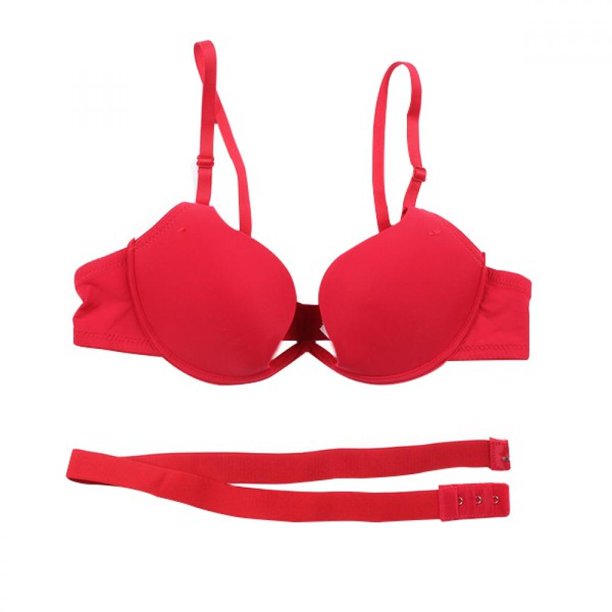 Women Deep U Multi-Way Convertible Plunge Bra Criss Cross Low Back Halter Push Up Bra - Walmart.com
