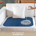 thumbnail image 2 of Canadian Linen Incontinence Chair Pads 20"x20, 3 Pack Washable Waterproof Soft Absorbent Reusable Underpad Protector Car Seat Cover Pee Pad, Navy Blue, 2 of 9