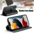 thumbnail image 4 of Casus Classic Wallet Case Leather Logo View Card Holder Cover for Apple iPhone 14 Pro - Black, 4 of 8