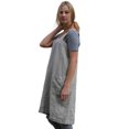 thumbnail image 2 of Women's Cotton Linen Apron Kitchen Apron Baking Cooking Gardening Work Dress Kitchen Special Apron - Grey (XL), 2 of 5