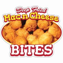 SignMission B-72 Mac N Cheese Bites19 72 in. Mac N Cheese Bites Banner with Concession Stand Food Truck Single Sided