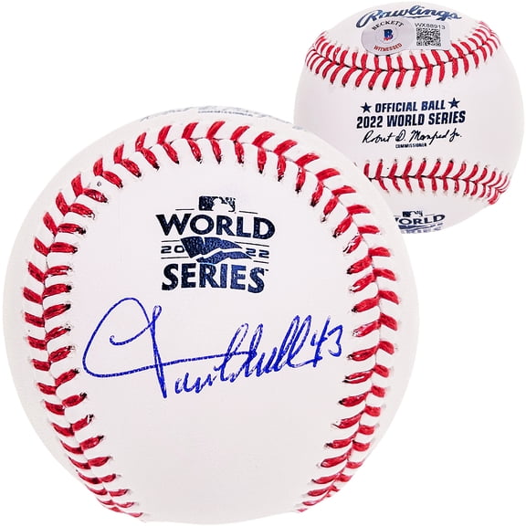Lance McCullers Jr. Autographed Official 2022 World Series Logo MLB Baseball Houston Astros Beckett BAS Witness 210128