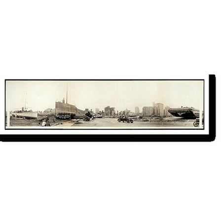 Historic Print, FL Miami hurricane 1926 PHOTO, Width 7" x Length 36"