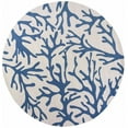 thumbnail image 2 of 7' Round Ivory or Blue Corals Indoor Area Rug, 2 of 2